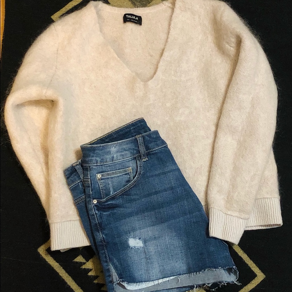 Talula soft and fuzzy crop sweater
